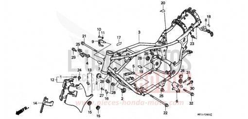 FRAME BODY VT600CK de 1989